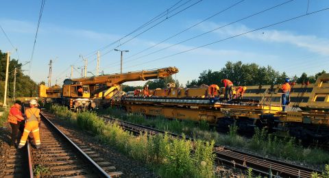 Supply of turnouts to Warszawa Zachodnia using Switcher wagons 