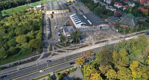 Wymiana rozjazdów w węźle rozjazdowym przy zajezdni Borek we Wrocławiu