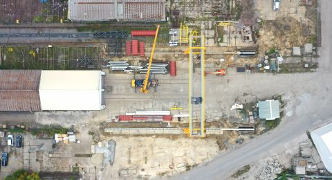 Kompleksowy montaż szyn torowiska suwnicy na malarni WKS w Krakowie